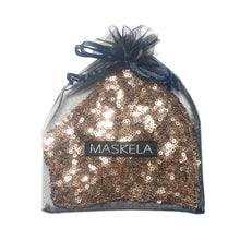 Load image into Gallery viewer, Sequin Mask - Shiny Rose Gold - Maskela