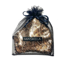 Load image into Gallery viewer, Snakeskin Sequin Mask - Maskela