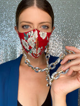Load image into Gallery viewer, Floral Mask - Red - Maskela