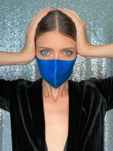 Load image into Gallery viewer, Iridescent Silk Mask - Turquoise - Maskela