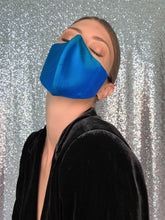 Load image into Gallery viewer, Iridescent Silk Mask - Turquoise - Maskela
