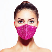 Load image into Gallery viewer, Sequin Mask - Matte Fuchsia - Maskela