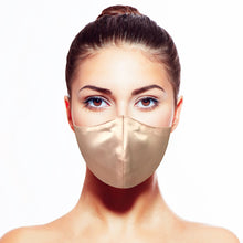 Load image into Gallery viewer, Silk Mask w/Crystal - Champagne - Maskela