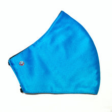 Load image into Gallery viewer, Silk Mask w/Crystal - Azure - Maskela