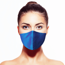 Load image into Gallery viewer, Thai Silk Mask - Iridescent Blue - Maskela
