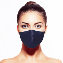 Load image into Gallery viewer, Silk Mask w/Crystal - Navy - Maskela
