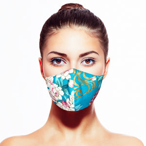 Floral Mask - Turquoise - Maskela