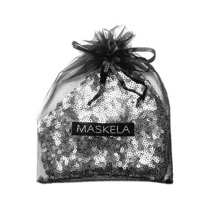 Sequin Mask - Matte Steel - Maskela