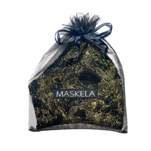Lace Mask - Gold/Black - Maskela