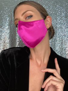 Satin Mask - Fuchsia - Maskela