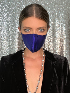 Satin Mask - Royal Blue - Maskela