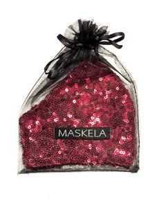 Sequin Mask - Shiny Berry - Maskela