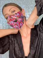 Peacock Mask - Pink - Maskela