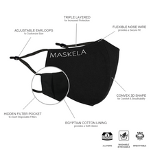 Load image into Gallery viewer, Sakura Mask - Black - Maskela
