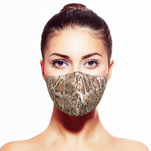 Snakeskin Sequin Mask - Maskela