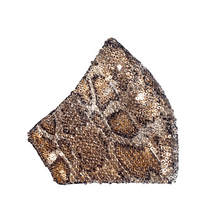 Load image into Gallery viewer, Snakeskin Sequin Mask - Maskela
