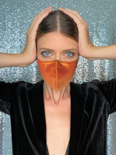 Load image into Gallery viewer, Iridescent Silk Mask - Tangerine - Maskela
