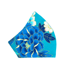 Load image into Gallery viewer, Floral Mask - Turquoise - Maskela
