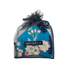 Load image into Gallery viewer, Floral Mask - Turquoise - Maskela
