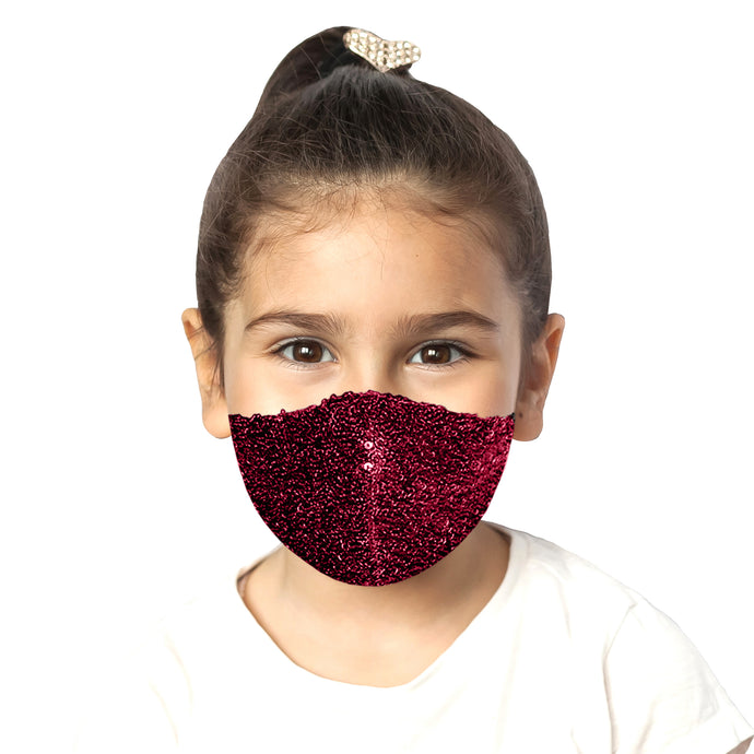 Kids Sequin Mask - Berry - Maskela