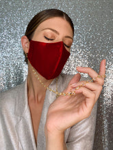 Load image into Gallery viewer, Silk Mask w/Crystal - Bordeaux - Maskela
