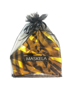 Tropical Sunrise Silk Mask - Yellow - Maskela