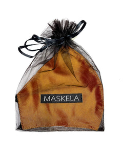 Iridescent Silk Mask - Tangerine - Maskela