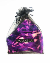 Load image into Gallery viewer, Tropical Sunset Silk Mask - Purple - Maskela

